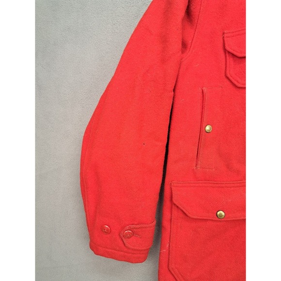 Vintage 50s 60s Woolrich Jacket Mens 40 Hunting Wool Coat Mackinaw Made in USA - Picture 6 of 16